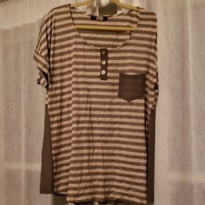 Olive green flowy back top